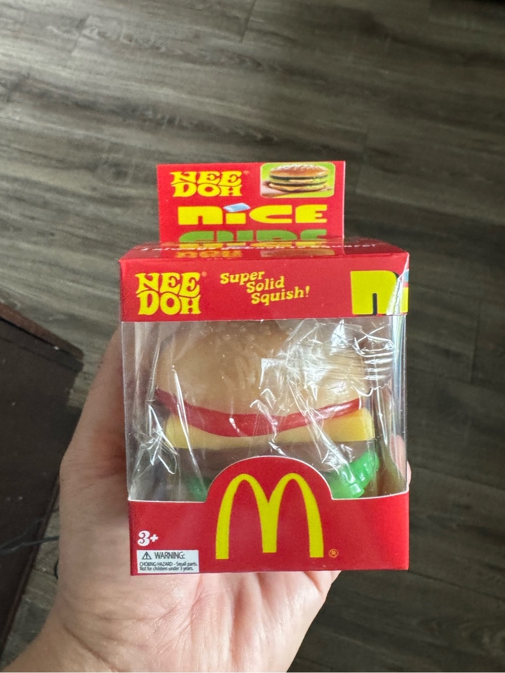 McDonald's NeeDoh Nice Burger Squishy Toy - Removable pieces on burger